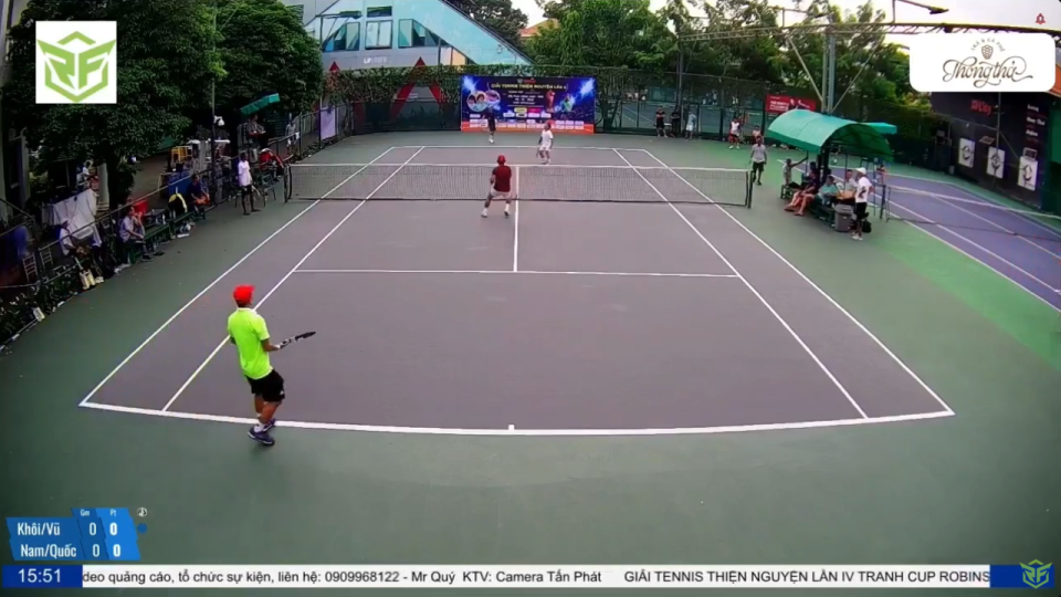[Giải Tennis RF4 - 1280 - Vòng 1/16] Khôi HMK/Vũ Hồ 2 - 6 Lê Nam/Quốc SAV