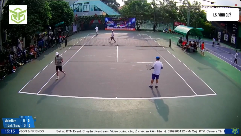 [Giải Tennis RF4 - 1280 - Vòng 1/16] Xương Vinh/Phan Văn Duy 6 - 3 Thế Thành SG5/Trung SG5