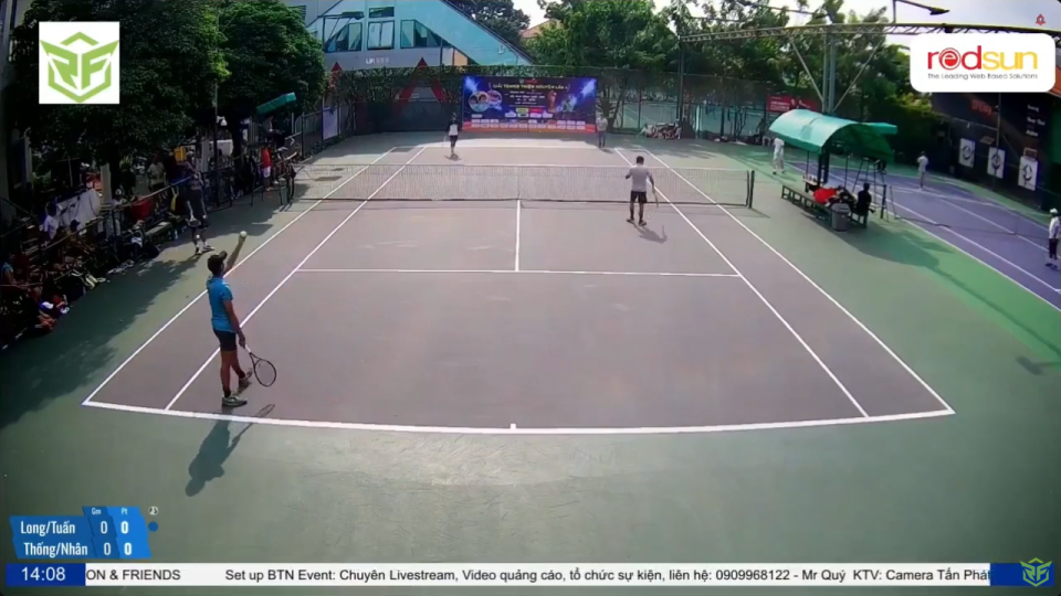 [Giải Tennis RF4 - 1280 - Vòng Playoff] Long HDC/Danny Tuấn 2 - 6 Thống Thầy Giáo/Nhân Bason