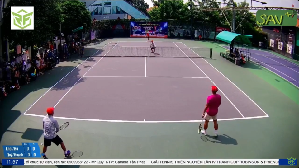 [Giải Tennis RF4 - 1280 - Vòng 1] Khôi HMK/Vũ Hồ 5 - 6 Hoàng Quý/Vi Hoạch