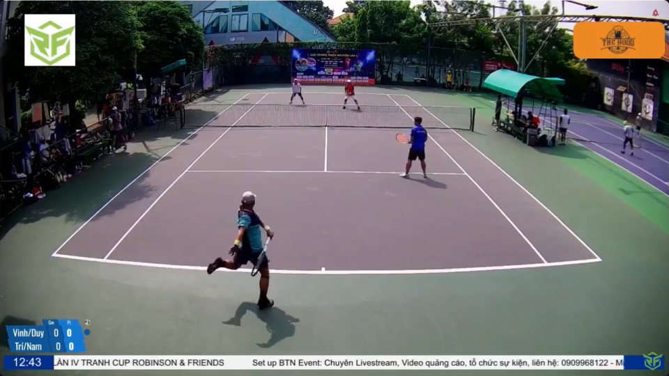 [Giải Tennis RF4 - 1280 - Vòng 1] Trí Triệu/Nam Lương 4 - 6 Xương Vinh/Phan Văn Duy