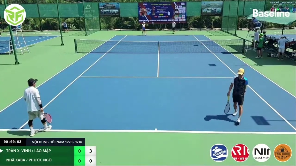 [RF8 - Đôi nam 1270] Vòng 1/16: Trần Xương Vinh/Lão Mập 6 - 3 Nhã Xaba/Phước Ngô